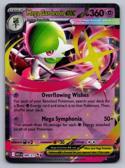 MEGA GARDEVOIR EX 089/217 DOUBLE RARE ME: ASCENDED HEROES POKEMON NM - Image 1
