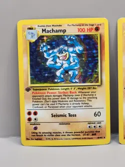 Pokemon 1st Edition Machamp Holo Rare's 8/102 HP - Image 2