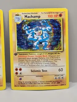 Pokemon 1st Edition Machamp Holo Rare's 8/102 HP - Image 3