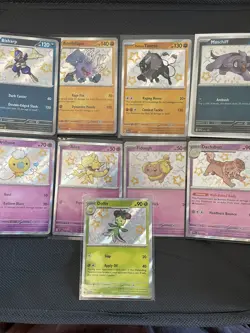 Dachsbun 161/091 Paldean Fates Shiny Rare Pokemon card set - Image 1