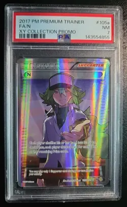 Pokemon Card - 2017 Trainer N 105a - XY Collection Promo Full Art - PSA 7 NM - Image 1