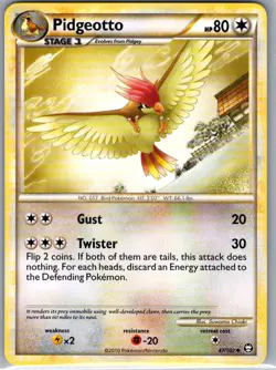 Pidgeotto 47/102 Non Holo Triumphant - Pokemon Card - NM - Image 1