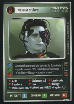 Star Trek Mirror Mirror Weyoun Of Borg CCG BB Card - Image 1