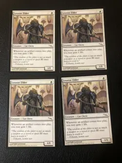Leonin Elder X4 Mirrodin Ex+ Condition See Front/back Pics MTG - Image 1