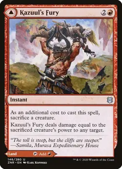 Kazuul's Fury | #146 | ZNR | MTG | Foil | MP - Image 1