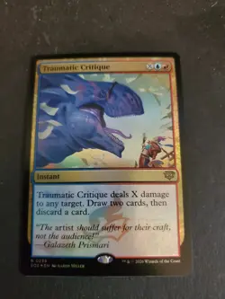 Traumatic Critique (Foil) Rare MTG Secrets of Strixhaven - Image 1
