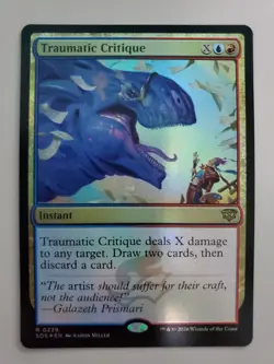 MTG Traumatic Critique Secrets of Strixhaven Foil Rare - Image 1
