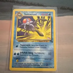 Pokemon Tentacruel 44/62 Vintage Card- We’ll Played Around Edges - Image 1