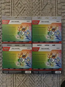 Pokemon TCG First Partner Illustration Collection Series 1 Promo 4x Box - Image 2