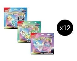 Pokemon Prismatic Evolutions Tech Sticker Collection Sealed Case (12 units) - Image 1