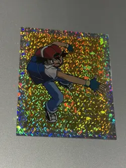 Merlin Topps Pokemon Sticker Ash Prism Holo #S26 Near Mint - Image 3