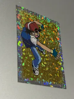 Merlin Topps Pokemon Sticker Ash Prism Holo #S26 Near Mint - Image 4