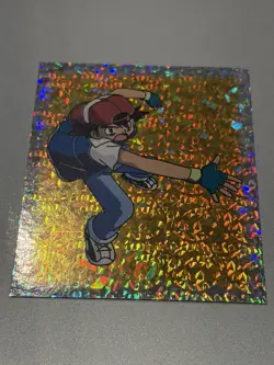 Merlin Topps Pokemon Sticker Ash Prism Holo #S26 Near Mint - Image 5