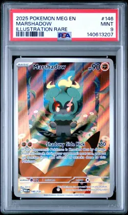 2025 Pokemon Meg En-Mega Evolution #146 Marshadow Illustration Rare PSA 9 (A) - Image 1