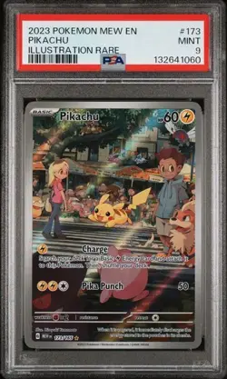 Pikachu 173/165 S&V 151 ILLUSTRATION RARE 2023 POKEMON MEW EN #173 PSA 9 ⚡ - Image 1