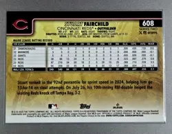 2025 Topps Series 2 - Stuart Fairchild #608 Golden Mirror Image Variation - Image 2