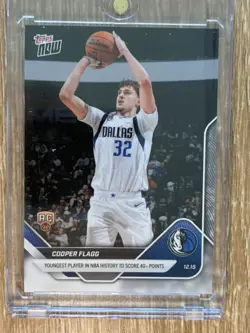 2025-26 Topps Now #86 Cooper Flagg RC NBA Youngest to Score 40+ Points - Image 1