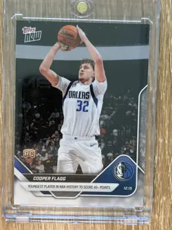 2025-26 Topps Now #86 Cooper Flagg RC NBA Youngest to Score 40+ Points - Image 3