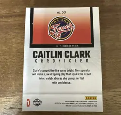 2025 Caitlin Clark Red Cracked Ice SP Caitlyn Clark Chronicled #50 - Image 2