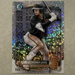 JHONNY LEVEL 2025 Bowman Chrome Speckle #BCP-147 089/299 San Francisco Giants - Image 1