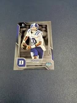 2025 Bowman Chrome U University #13 Darian Mensah 1st RC Duke Blue Devils AH1 - Image 1