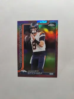 2025 Jarrett Stidham Topps Chrome Football Leather Refractor Broncos #89 - Image 1