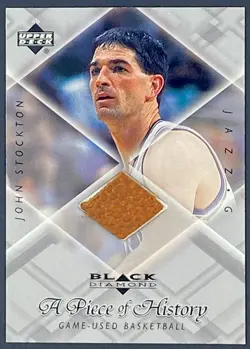1999-00 Upper Deck Black Diamond A Piece of History John Stockton #JS Utah Jazz - Image 1