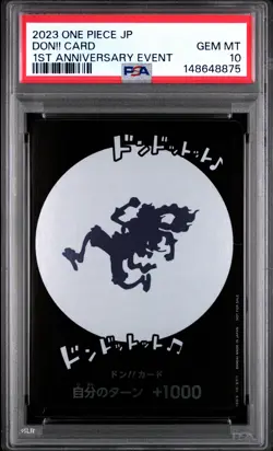 2023 ONE PIECE JAPANESE PROMOS 1ST ANNIVERSARY EVENT DON!! CARD PSA 10 - Image 1