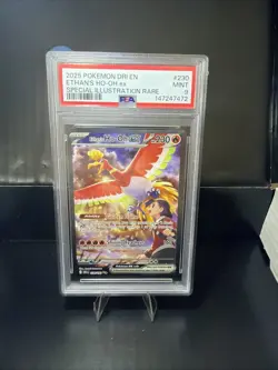 PSA 9 Ethan's Ho-oh ex 230/182 Destined Rivals Special Illustration Pokemon Card - Image 1