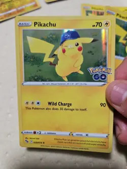 POKEMON CARD PIKACHU 028/078 RARE HOLO SHINY FOIL TCG GO SET - Image 1