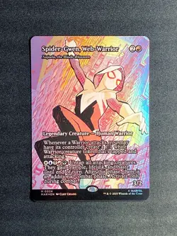 Spider-Gwen, Web-Warrior Borderless Foil M 0024 Spider-Man Marvel MAR MTG NM+ - Image 1
