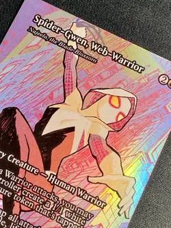 Spider-Gwen, Web-Warrior Borderless Foil M 0024 Spider-Man Marvel MAR MTG NM+ - Image 4