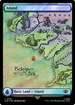 MTG - Island (0716) - Surge Foil - Lord of the Rings - Magic the Gathering - Image 1
