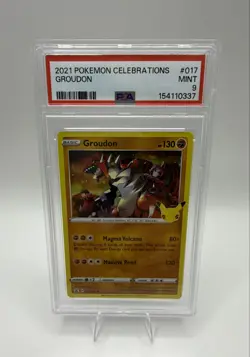 Pokemon Groudon 017/025 (2021) Celebrations Holo PSA 9 - Image 1