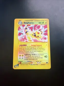 Pokemon Ampharos 34/165 Expedition Base Set Reverse Holo Rare E-Reader LP - Image 1