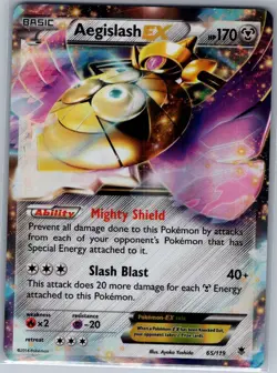 Aegislash EX 65/119 XY - Phantom Forces - Pokemon Card - NM - Image 1