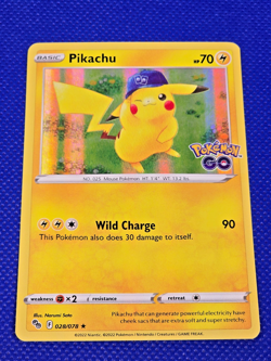 Pokemon GO Pikachu 028/078 Holo Rare 2022 Pokemon TCG Lightly Played -- L3 - Image 2