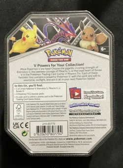 Pokemon SHSW V Powers Pikachu Tin Factory New Sealed - Image 2