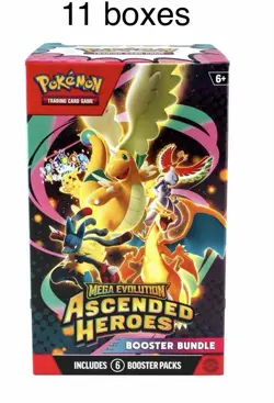 LOT OF 11 Pokemon Ascended Heroes Booster bundles FACTORY SEALED - Image 1