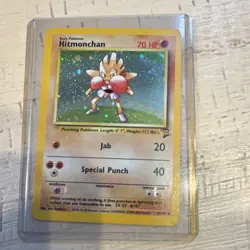 Wizards of the Coast Hitmonchan 8/130 Base Set 2 Holo Rare 70 HP Pokemon TCG - Image 1