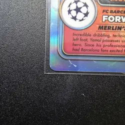 Lamine Yamal 2023-24 Topps Merlin RC Blue Refractor /75 Rookie Card Barcelona - Image 3