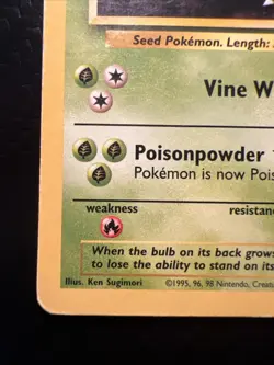 Pokemon TCG Ivysaur Base Set 30/102 Regular Unlimited Uncommon WOTC 1999 MP - Image 5