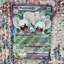 Pokemon TCG Maushold EX Paradox Rift 155/182 Holo Double Rare - Image 1