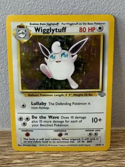 Pokemon TCG Wigglytuff Jungle Holo Rare Card 16/64 - LP - Image 1