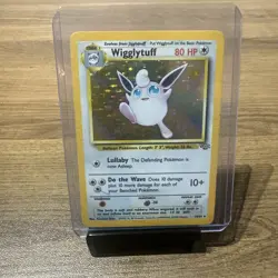 1999 Pokemon Jungle Wigglytuff Holo 16/64 Rare WOTC LP Vintage - Image 1