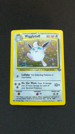 1999 Pokemon Jungle Wigglytuff #16/64 Rare Holo LP Raw - Image 2