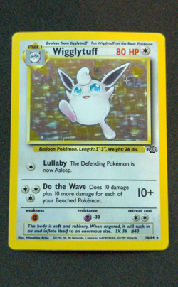 1999 Pokemon Jungle Wigglytuff #16/64 Rare Holo LP Raw - Image 3