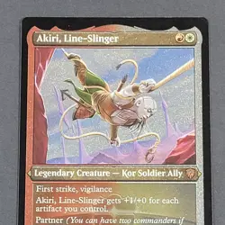 MTG - 1x Akiri, Line-Slinger - Commander Legends - NM - Etched Foil Magic Boros - Image 5