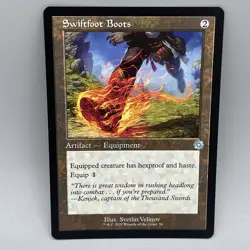 1x RETRO SWIFTFOOT BOOTS - Brothers' War - MTG - Magic the Gathering - Image 1
