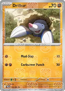 Drilbur 045/086 [Master Ball] Reverse Holo - Black Bolt Pokemon - Image 1